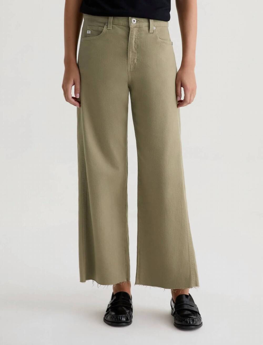 NEW AG JEANS saige wide leg crop jean in dusty sage